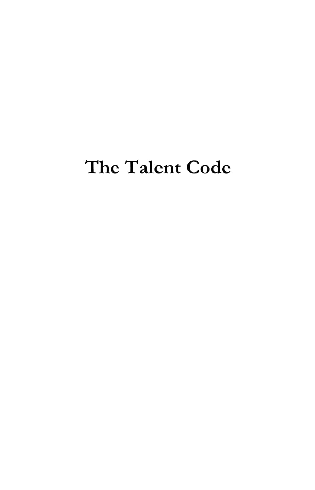 The Talent Code inner page